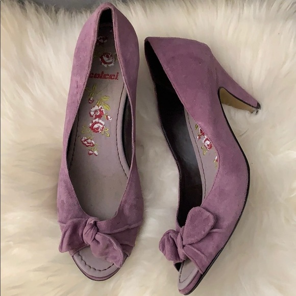 Lavender Suede Pumps Size 8 - Picture 2 of 7